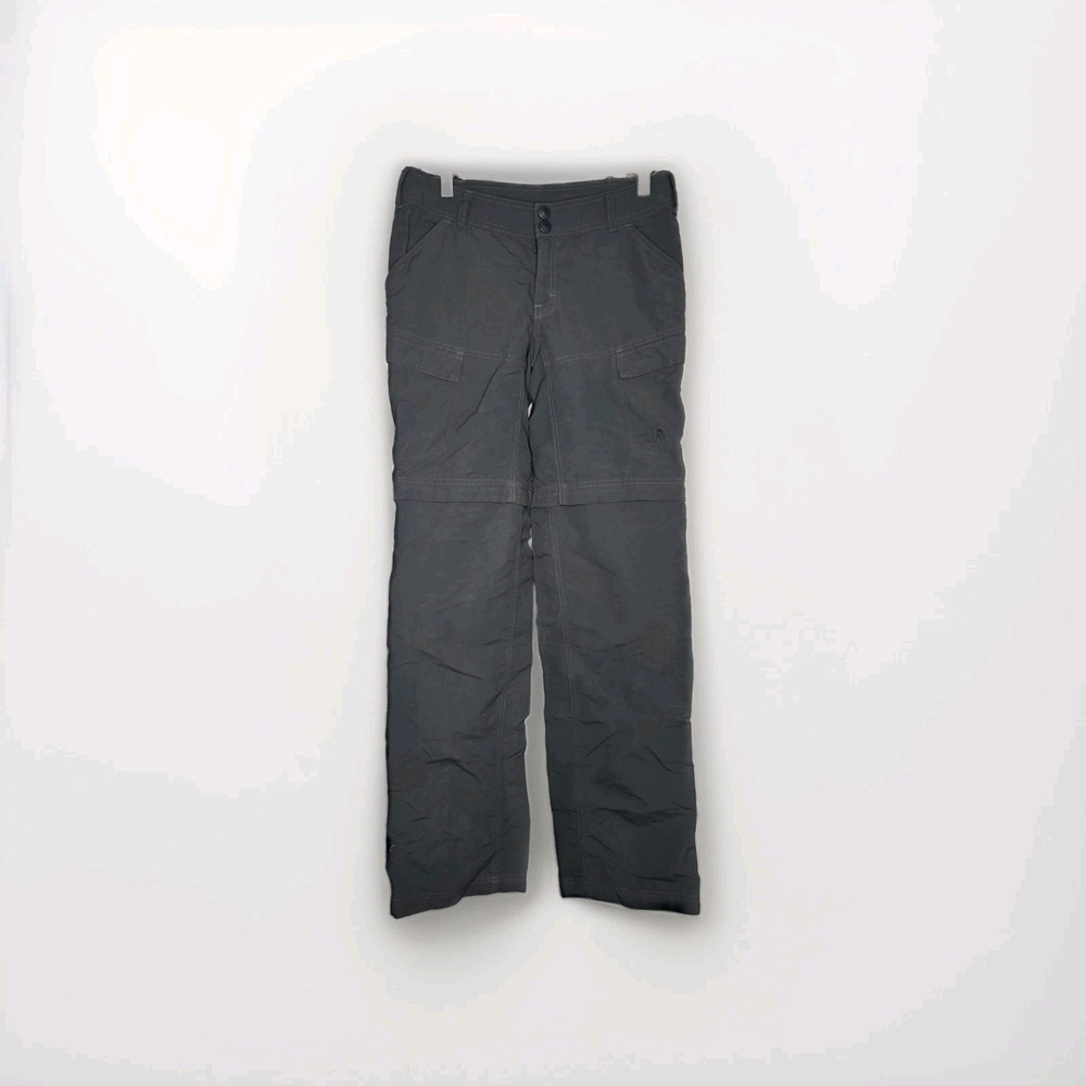 The North Face  Convertible Gray Pants Zip Off Shorts Roll Tab Capri Hiking Sz 2